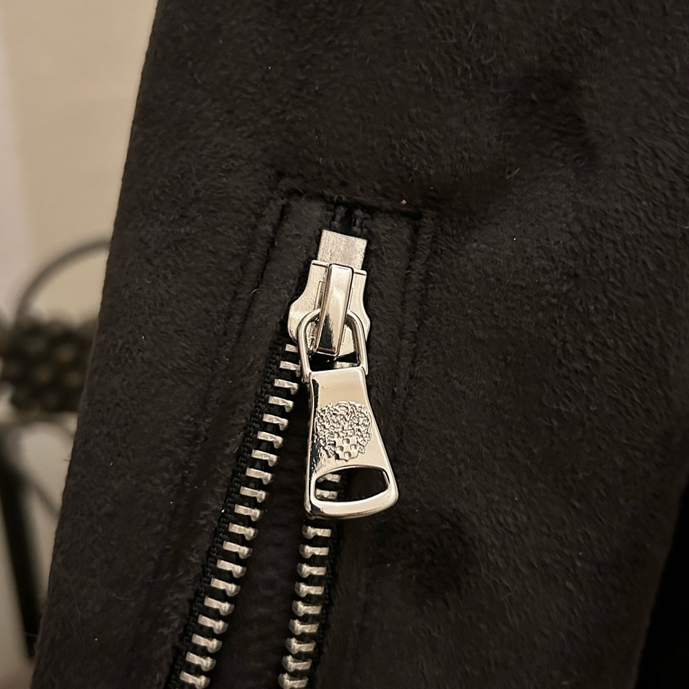 NWT Rare Vince Camuto Black Suede Black Coat Small - Picture 5 of 7